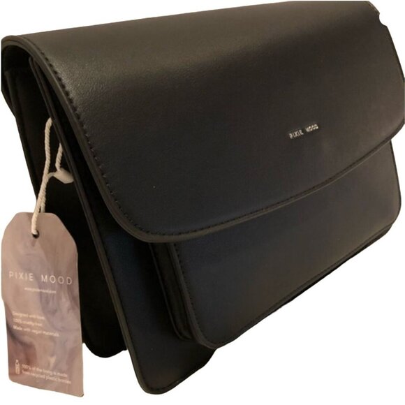 ZOE CROSSBODY by Pixie Mood - BLACK - Cruelty Free - Vegan Leather - Picture 1 of 12